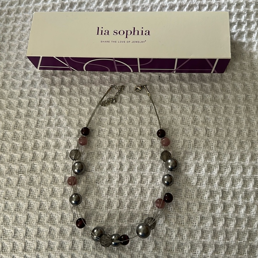 Lia Sophia VINO Multi Strand Beaded Necklace